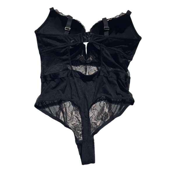 Auden lingerie bodysuit sexy lace thong corset rose gold black large - Picture 5 of 6